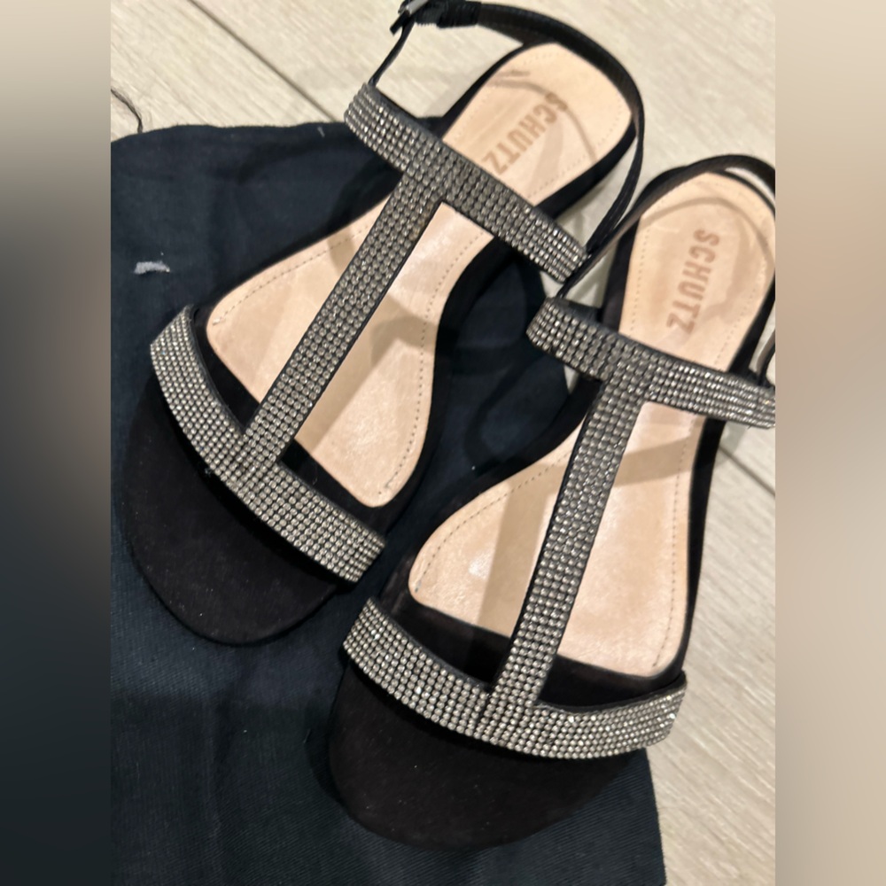 SCHUTZ rhinestone sandal 8.5 NWB